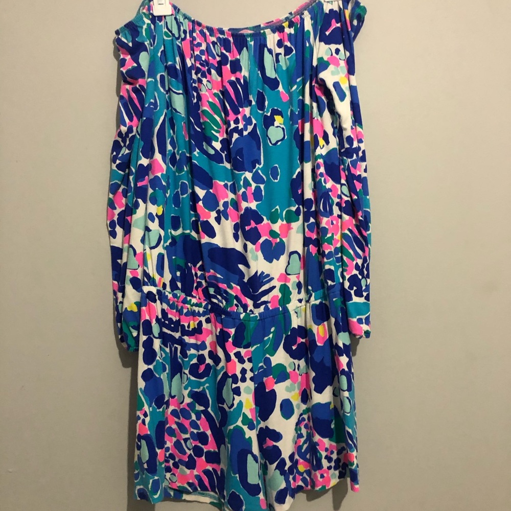 Lilly off the shoulder romper in Hit the Spot